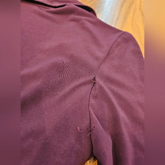 Elegant Purple Wrap Dress - Picture 10 of 11